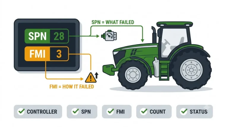 Read John Deere SPN FMI Codes Right, Field by Field
