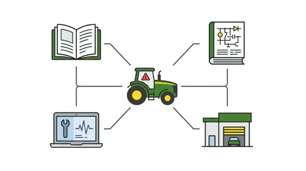 John Deere fault code definitions can be found in the operator manual, technical manual, Operations Center PRO Service, or through a John Deere dealer